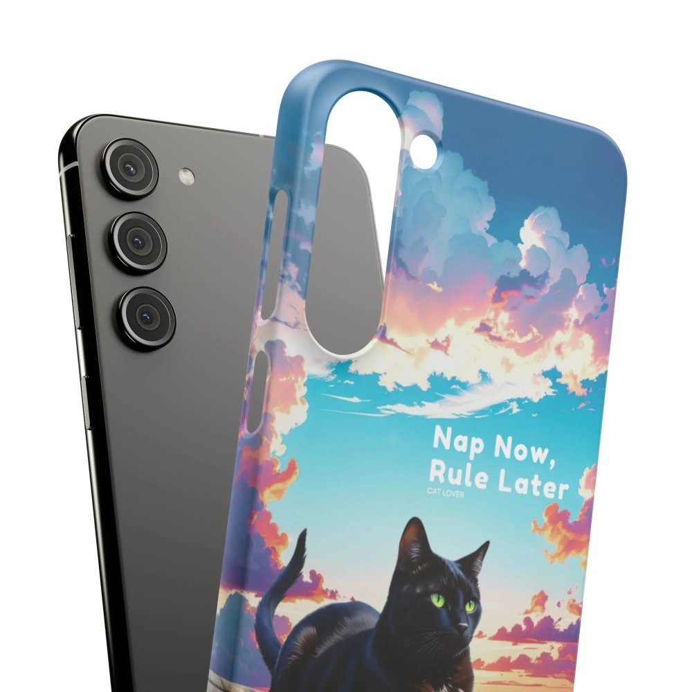 Nap Now, Rule Later Phone Case - Lazy Cat Phone Cover - Love From Snowy Shop