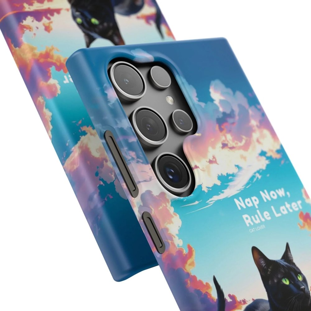 Nap Now, Rule Later Phone Case - Lazy Cat Phone Cover - Love From Snowy Shop