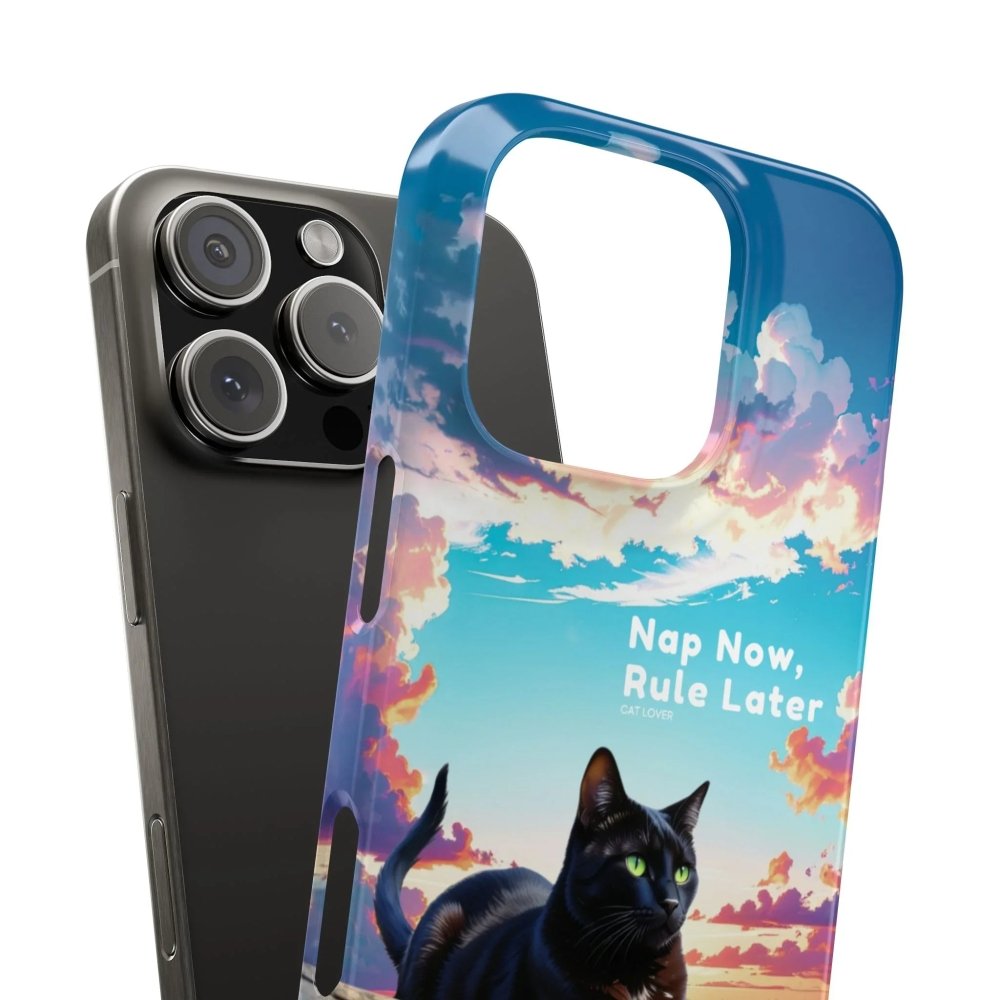 Nap Now, Rule Later Phone Case - Lazy Cat Phone Cover - Love From Snowy Shop