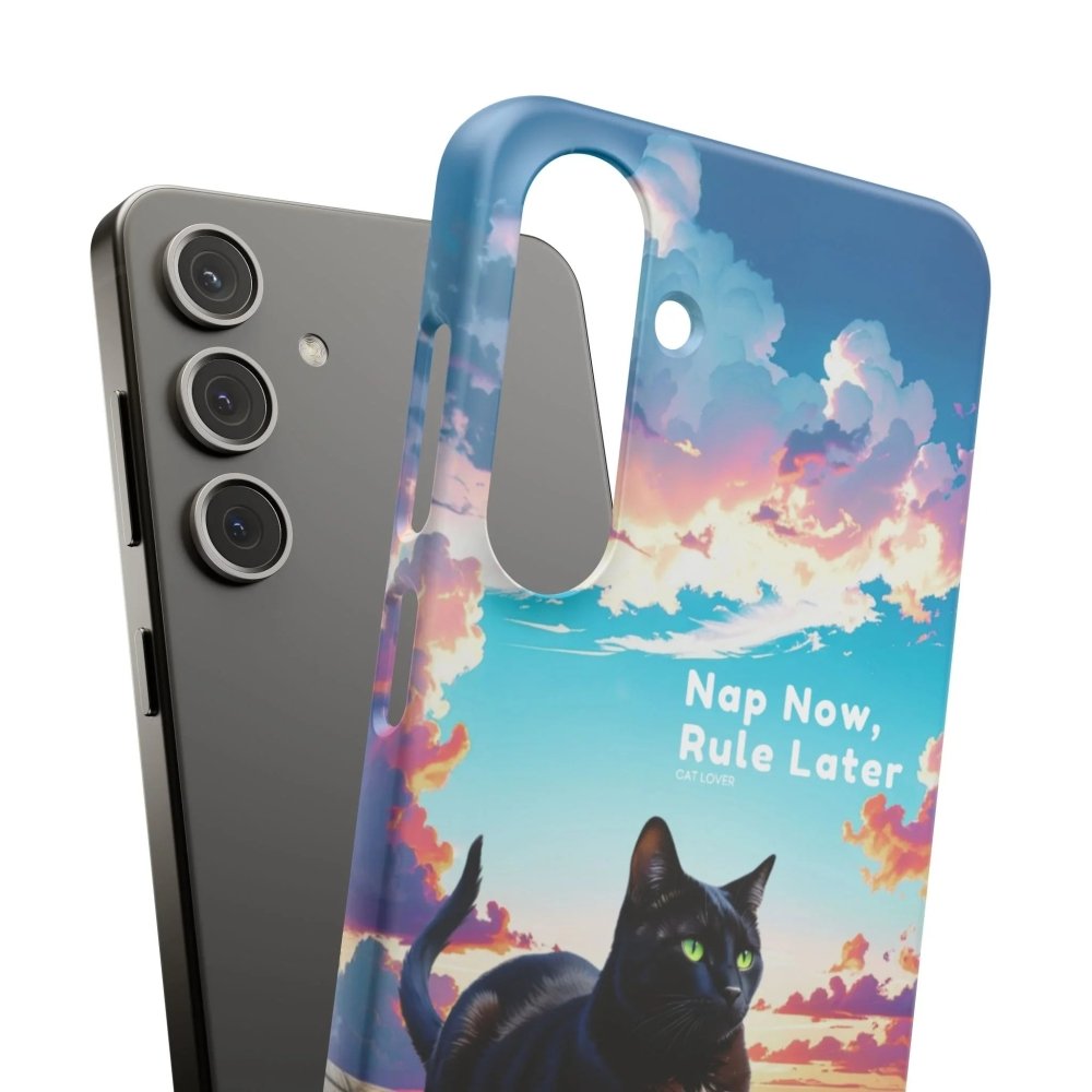 Nap Now, Rule Later Phone Case - Lazy Cat Phone Cover - Love From Snowy Shop