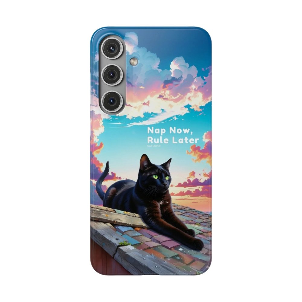 Nap Now, Rule Later Phone Case - Lazy Cat Phone Cover - Love From Snowy Shop