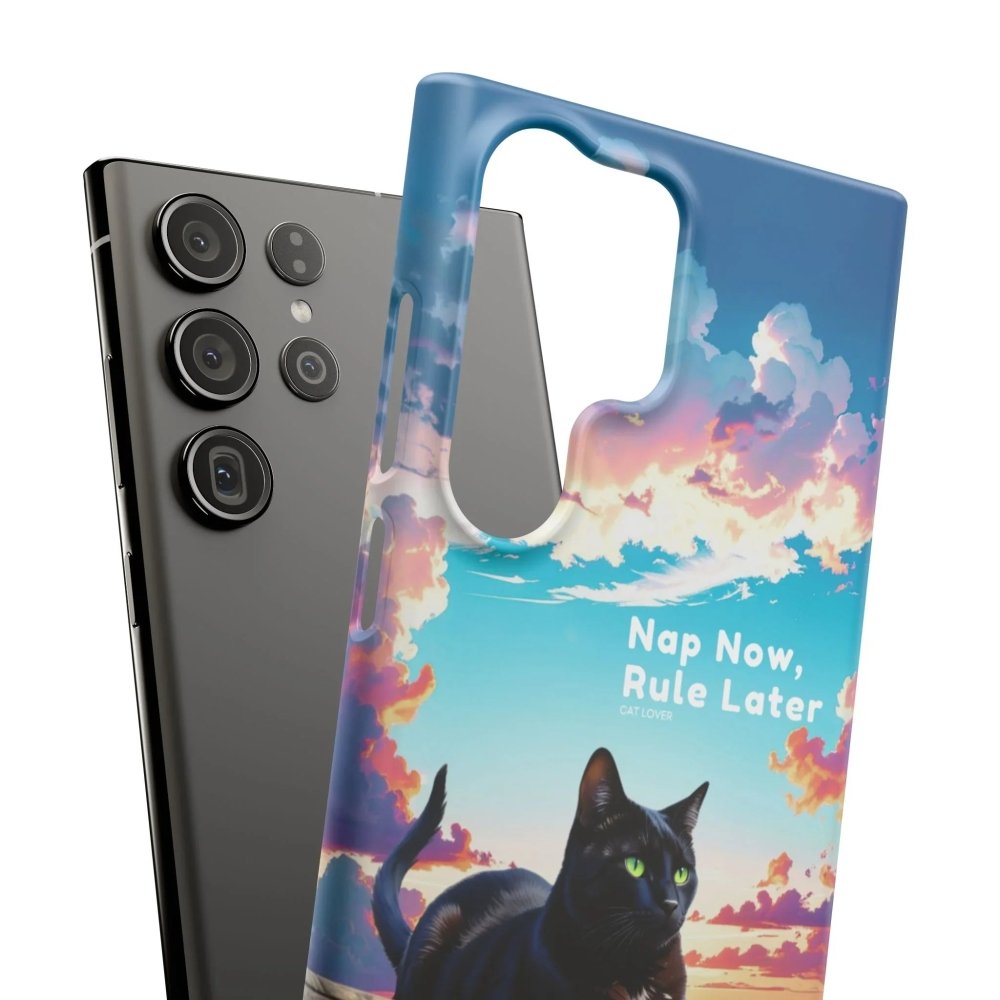 Nap Now, Rule Later Phone Case - Lazy Cat Phone Cover - Love From Snowy Shop