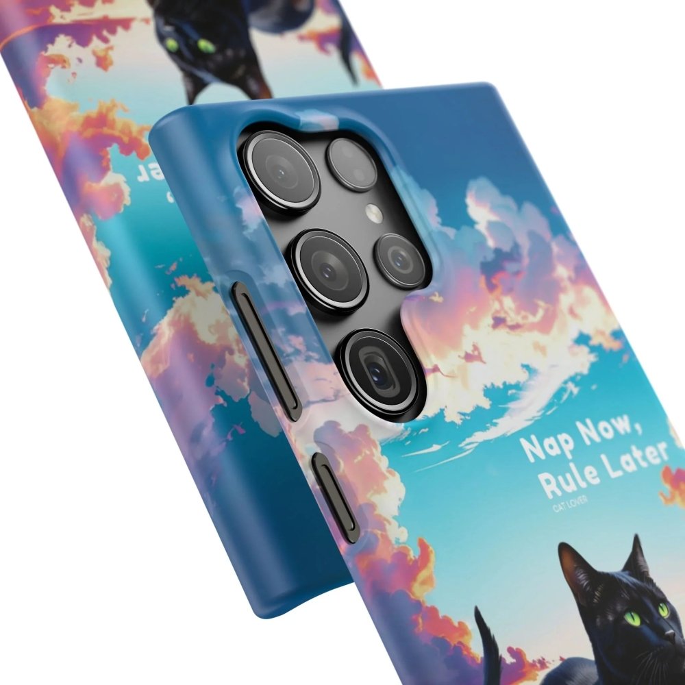 Nap Now, Rule Later Phone Case - Lazy Cat Phone Cover - Love From Snowy Shop