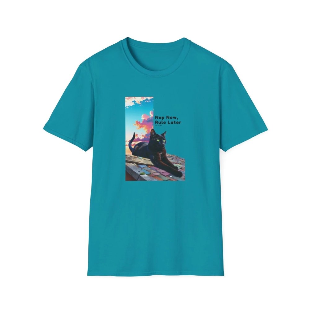Nap Now, Rule Later T-Shirt - Lazy Cat Mood Tee - Love From Snowy Shop