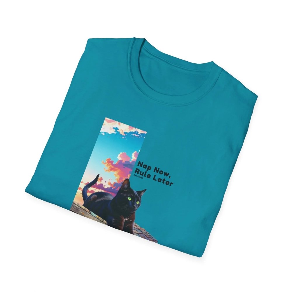 Nap Now, Rule Later T-Shirt - Lazy Cat Mood Tee - Love From Snowy Shop