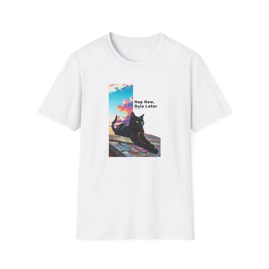 Nap Now, Rule Later T-Shirt - Lazy Cat Mood Tee - Love From Snowy Shop