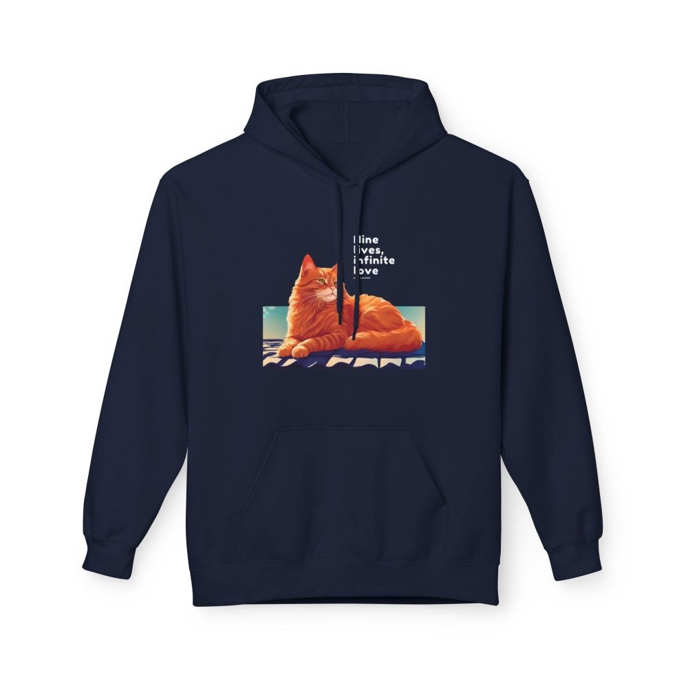 Nine Lives Infinite Love Cat Hoodie - Cozy Cat Lover Sweatshirt - Sentimental Gift for Pet Parents - Love From Snowy Shop