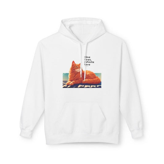 Nine Lives Infinite Love Cat Hoodie - Cozy Cat Lover Sweatshirt - Sentimental Gift for Pet Parents - Love From Snowy Shop