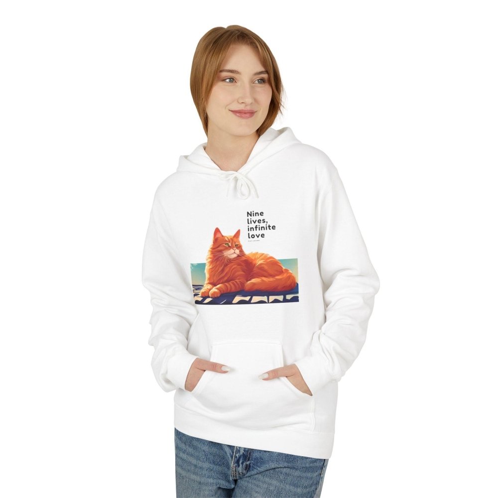 Nine Lives Infinite Love Cat Hoodie - Cozy Cat Lover Sweatshirt - Sentimental Gift for Pet Parents - Love From Snowy Shop