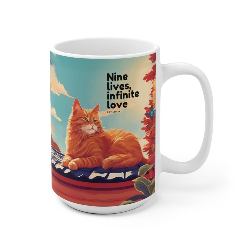 Nine Lives Infinite Love Cat Mug - Sentimental Cat Lover Coffee Cup - Feline Forever Gift - Love From Snowy Shop