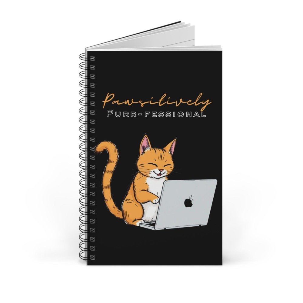 Pawsitively Purr fessional Cat Journal - Funny Office Notebook - Love From Snowy Shop