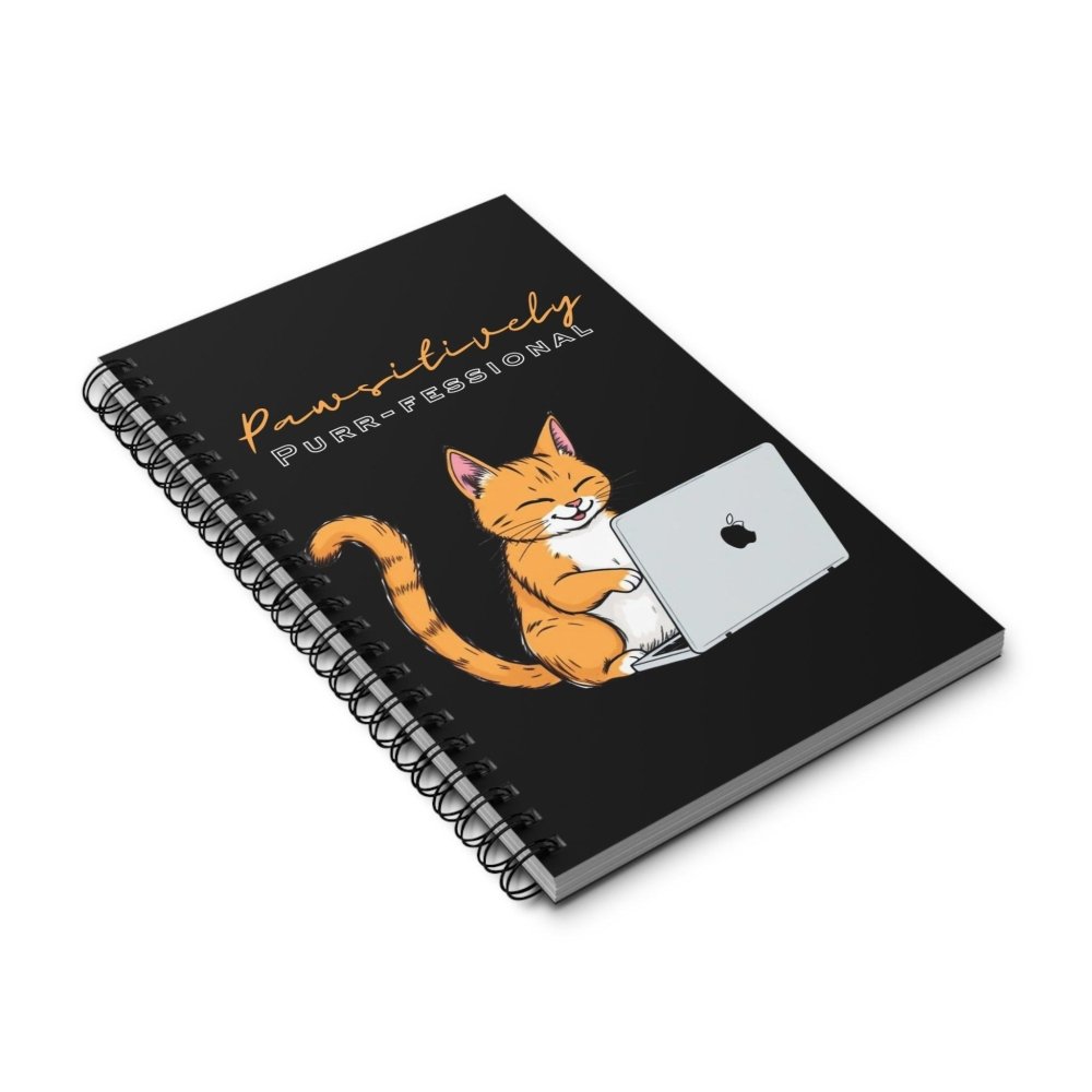 Pawsitively Purr fessional Cat Journal - Funny Office Notebook - Love From Snowy Shop