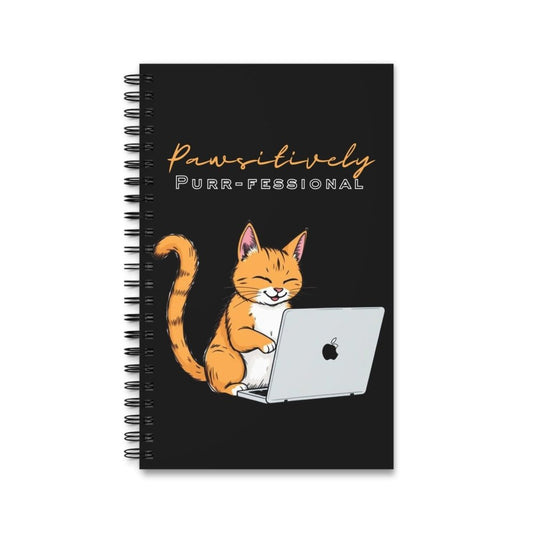 Pawsitively Purr fessional Cat Journal - Funny Office Notebook - Love From Snowy Shop