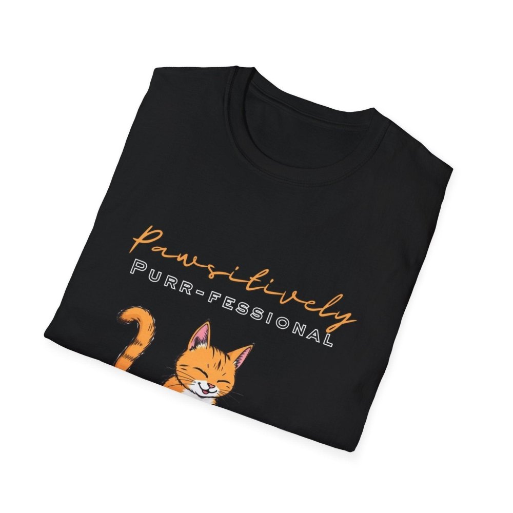 Pawsitively Purr fessional Cat T-Shirt - Funny Work Cat Tee - Love From Snowy Shop
