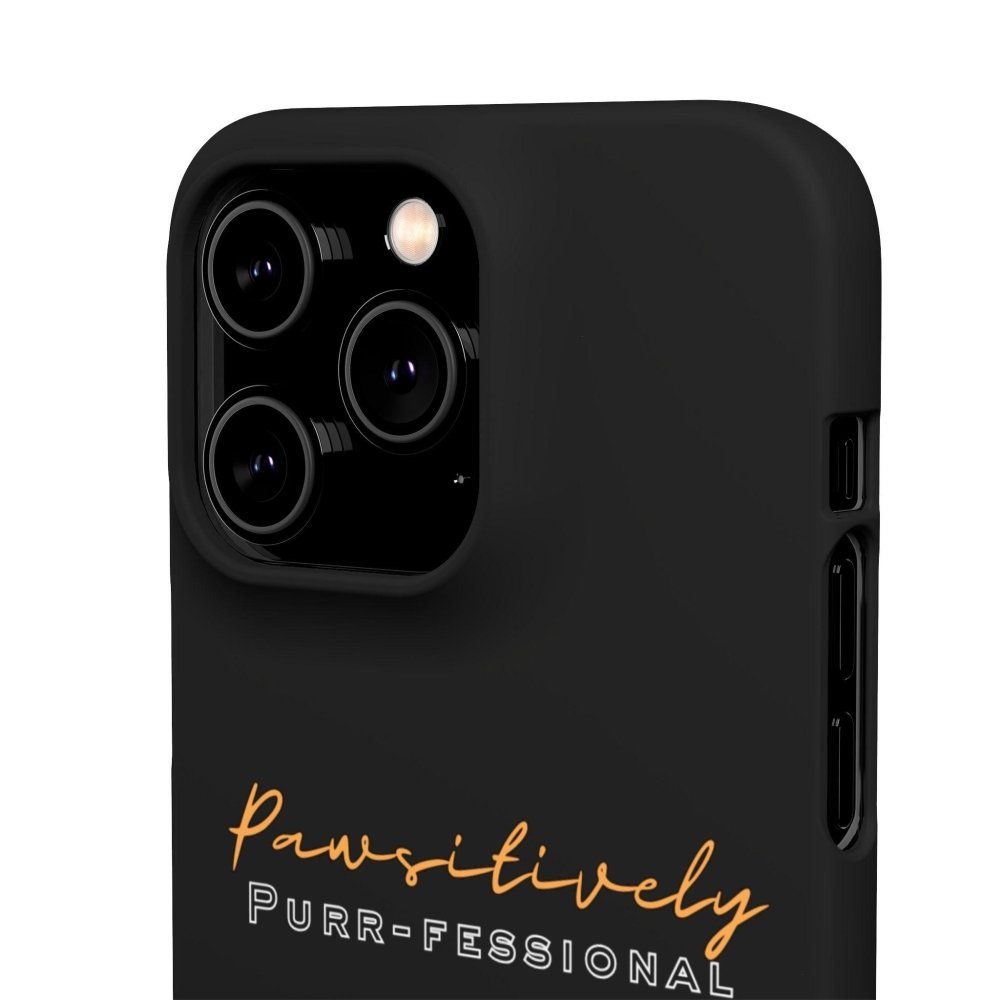 Pawsitively Purr fessional Phone Case - Funny Cat Snap Cover - Love From Snowy Shop