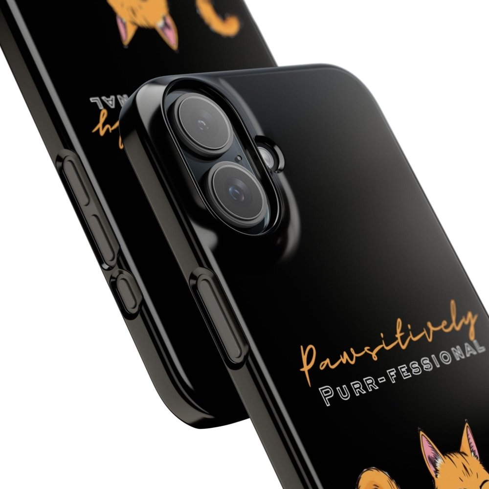 Pawsitively Purr fessional Phone Case - Funny Cat Snap Cover - Love From Snowy Shop
