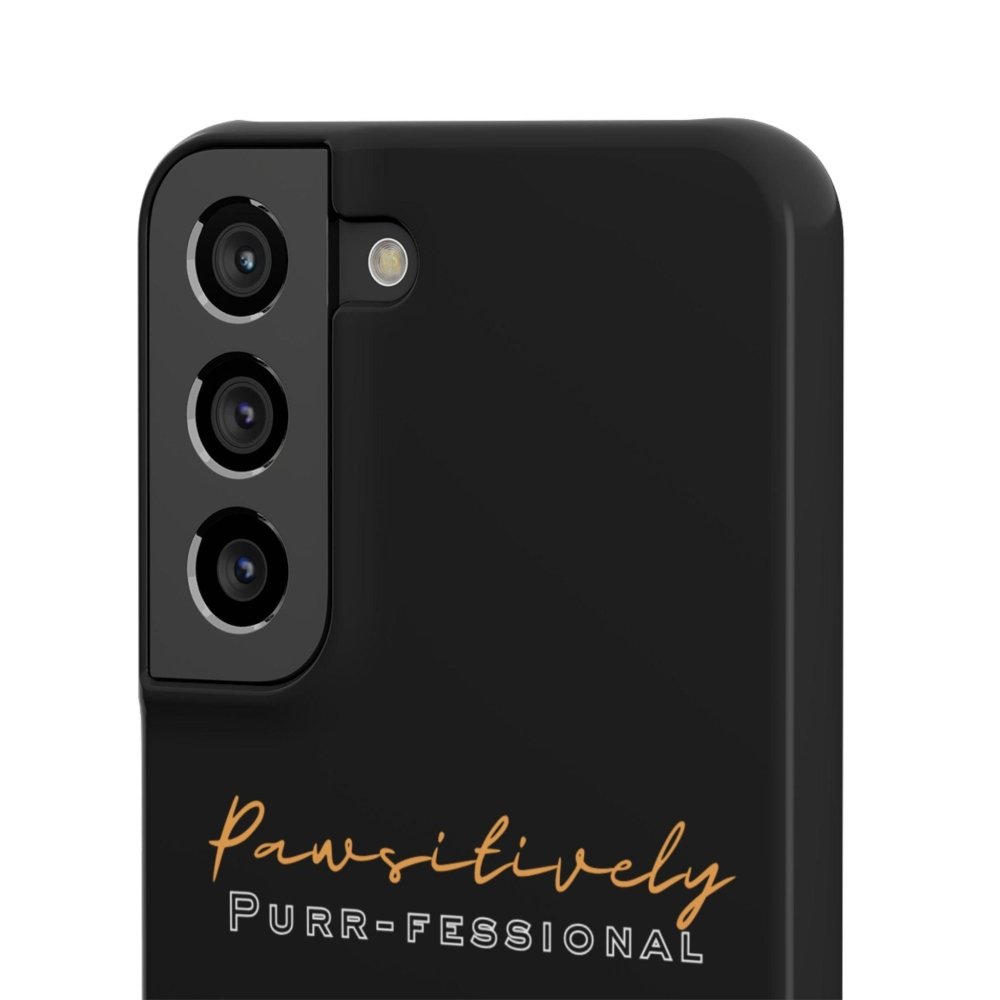 Pawsitively Purr fessional Phone Case - Funny Cat Snap Cover - Love From Snowy Shop