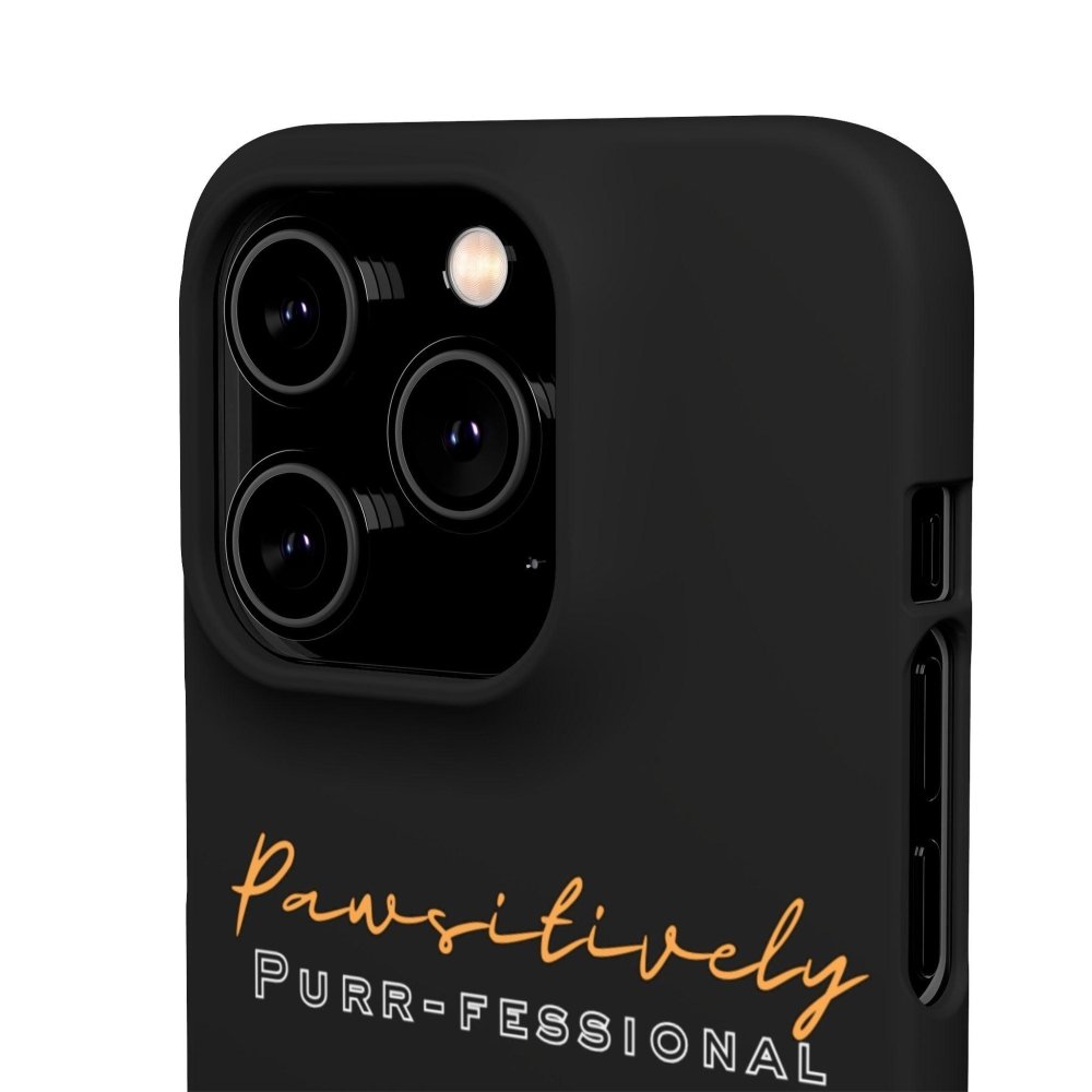 Pawsitively Purr fessional Phone Case - Funny Cat Snap Cover - Love From Snowy Shop