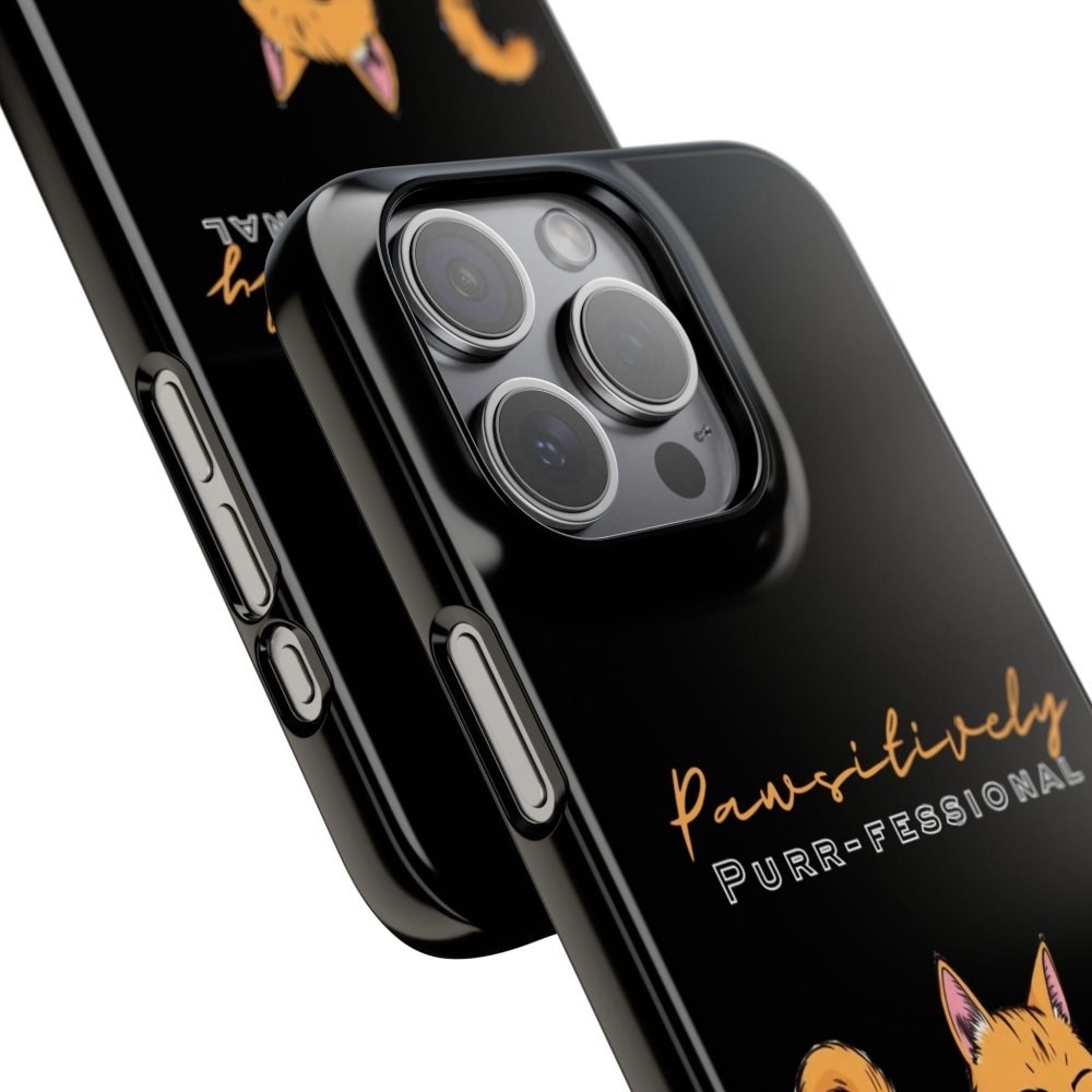 Pawsitively Purr fessional Phone Case - Funny Cat Snap Cover - Love From Snowy Shop