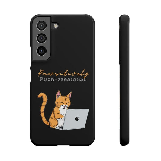 Pawsitively Purr fessional Phone Case - Funny Cat Snap Cover - Love From Snowy Shop