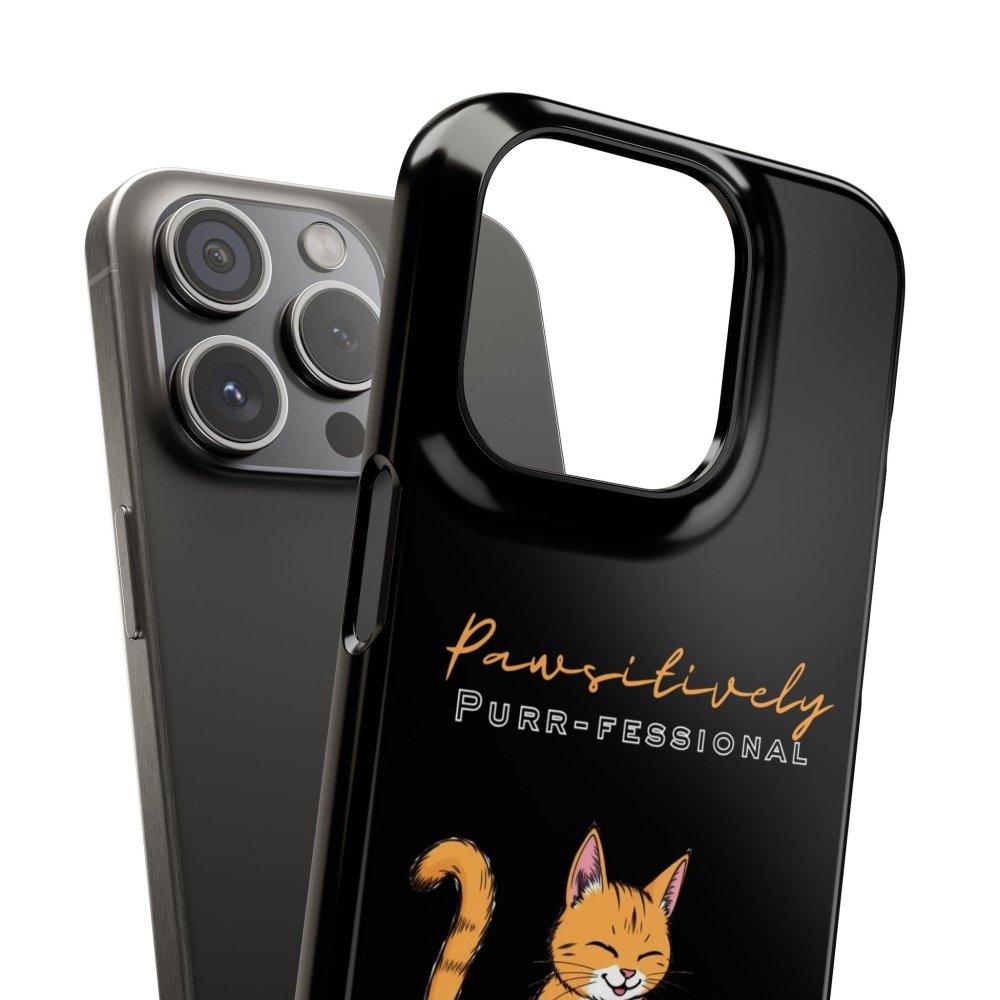 Pawsitively Purr fessional Phone Case - Funny Cat Snap Cover - Love From Snowy Shop