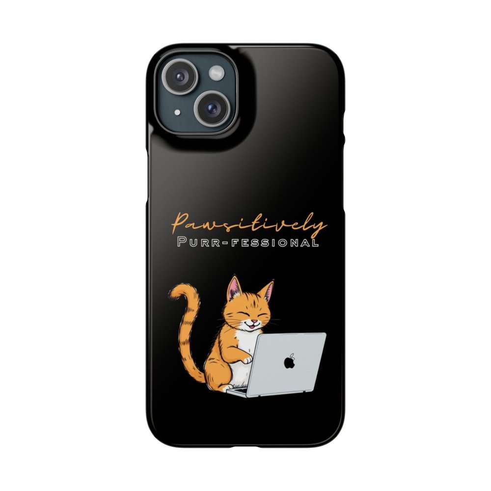 Pawsitively Purr fessional Phone Case - Funny Cat Snap Cover - Love From Snowy Shop