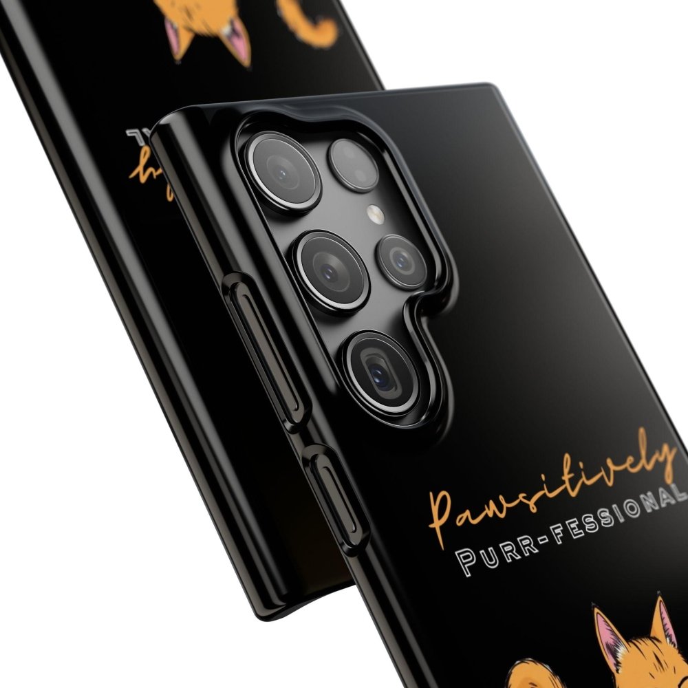 Pawsitively Purr fessional Phone Case - Funny Cat Snap Cover - Love From Snowy Shop