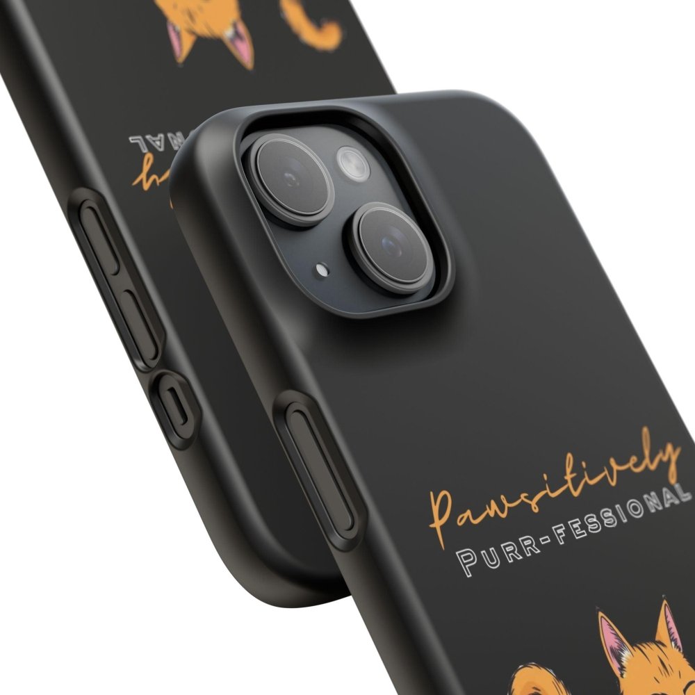 Pawsitively Purr fessional Phone Case - Funny Cat Snap Cover - Love From Snowy Shop