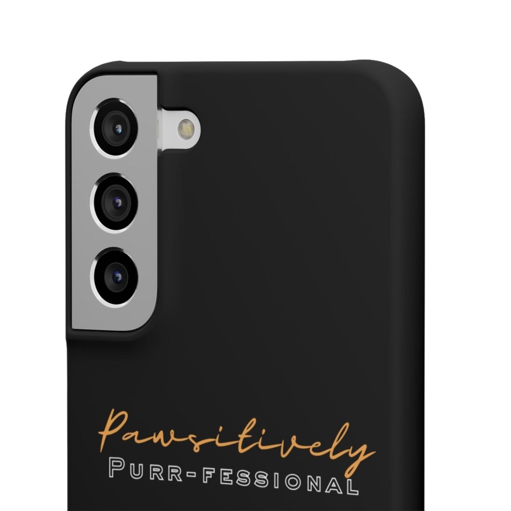 Pawsitively Purr fessional Phone Case - Funny Cat Snap Cover - Love From Snowy Shop