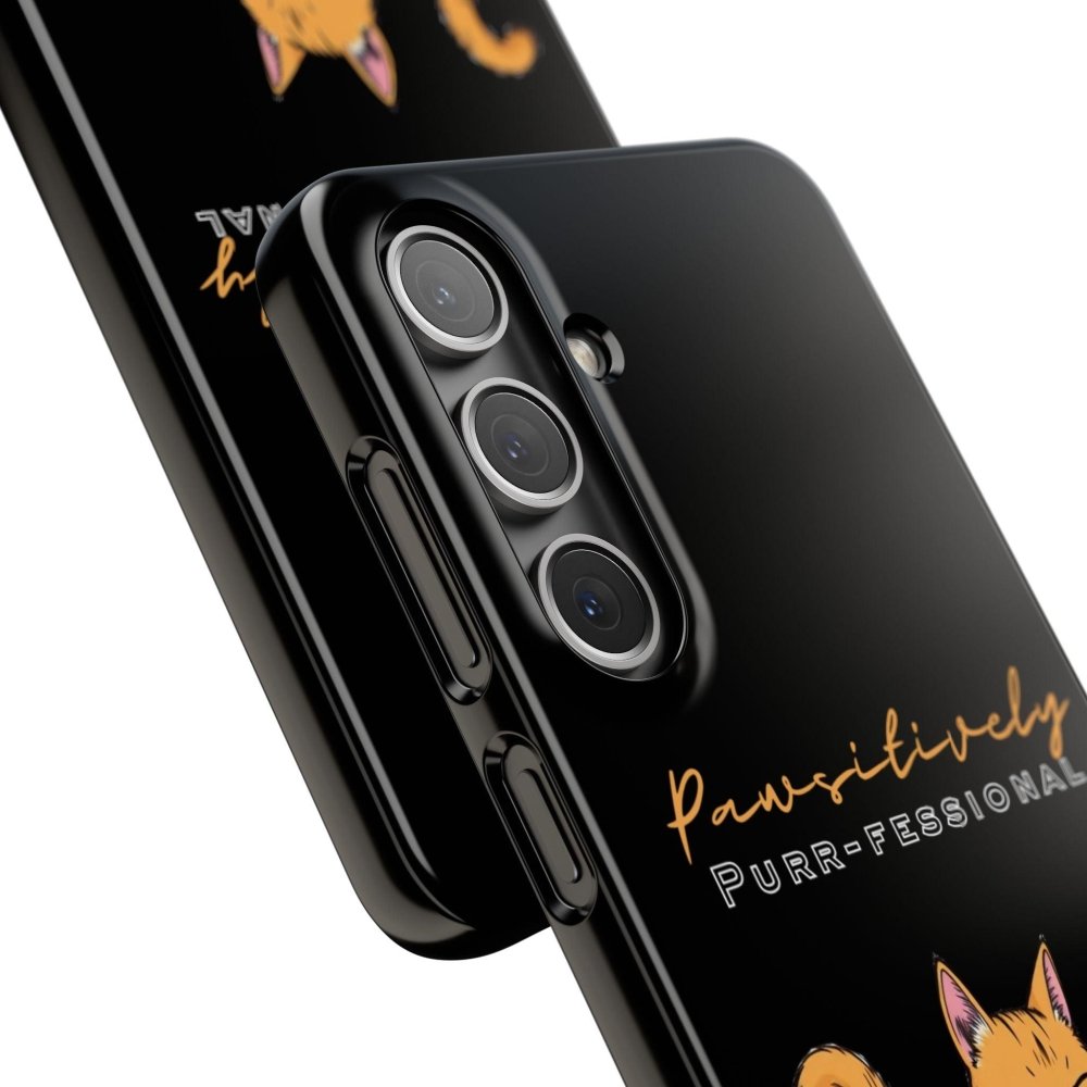 Pawsitively Purr fessional Phone Case - Funny Cat Snap Cover - Love From Snowy Shop