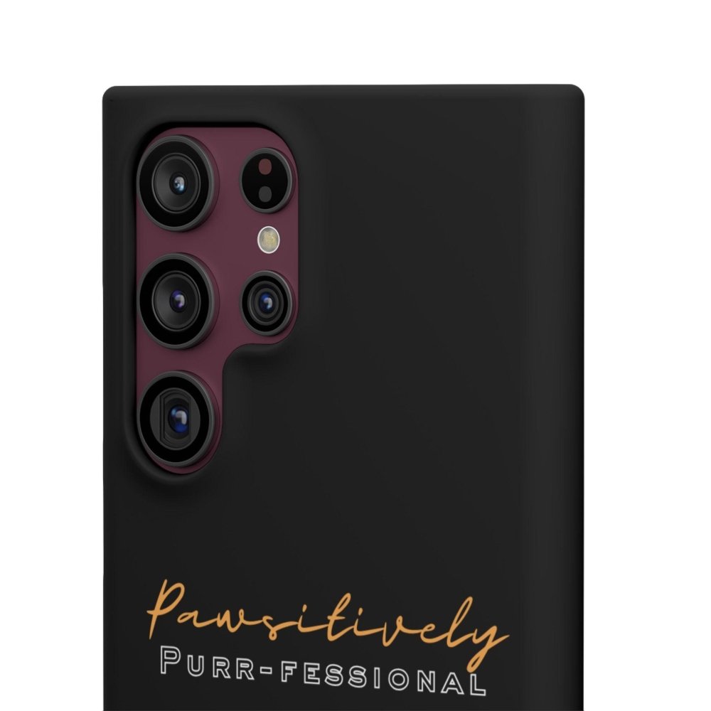 Pawsitively Purr fessional Phone Case - Funny Cat Snap Cover - Love From Snowy Shop