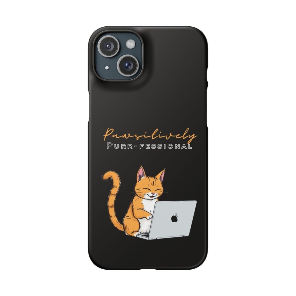 Pawsitively Purr fessional Phone Case - Funny Cat Snap Cover - Love From Snowy Shop