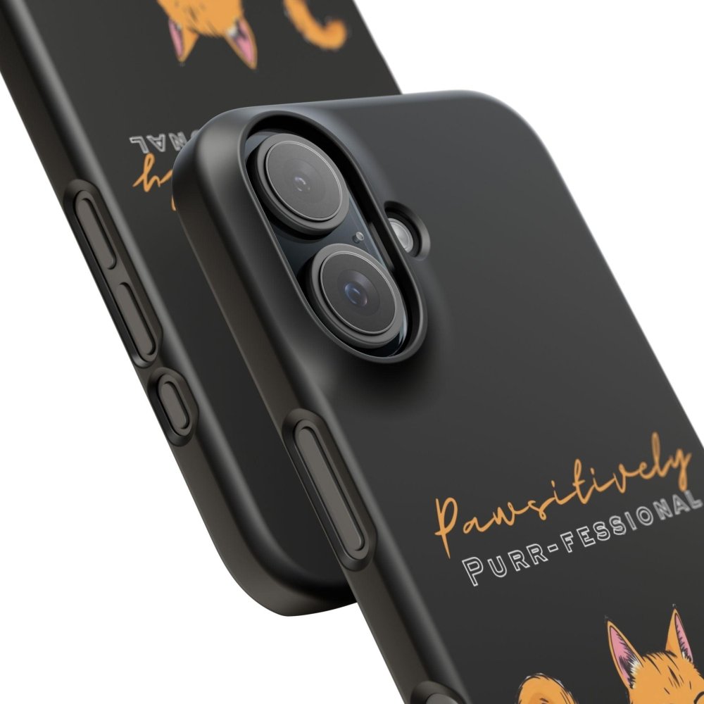 Pawsitively Purr fessional Phone Case - Funny Cat Snap Cover - Love From Snowy Shop