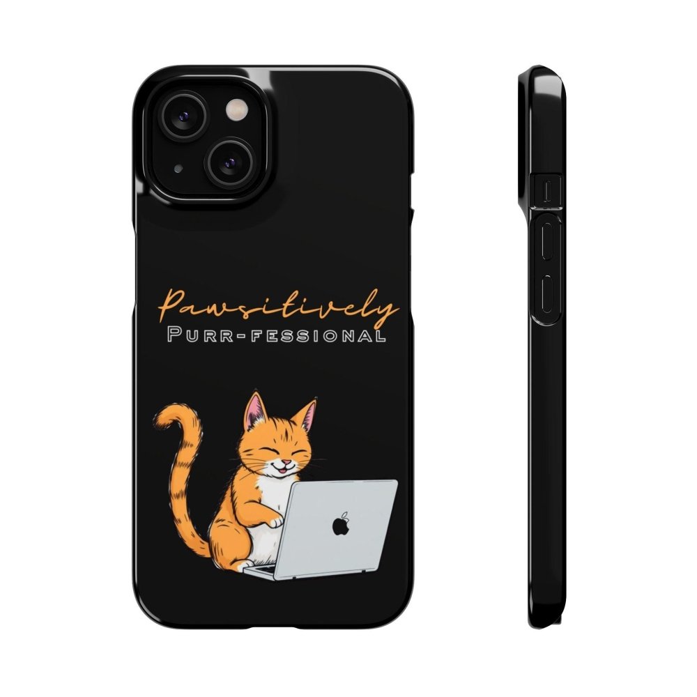 Pawsitively Purr fessional Phone Case - Funny Cat Snap Cover - Love From Snowy Shop