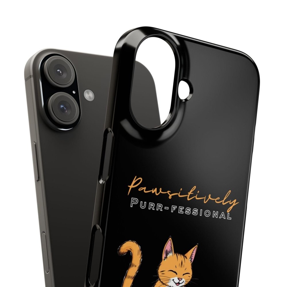 Pawsitively Purr fessional Phone Case - Funny Cat Snap Cover - Love From Snowy Shop