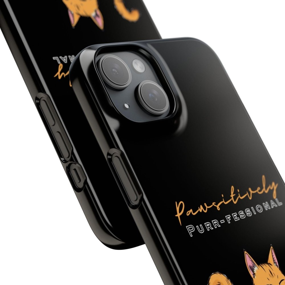 Pawsitively Purr fessional Phone Case - Funny Cat Snap Cover - Love From Snowy Shop