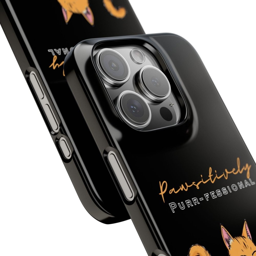 Pawsitively Purr fessional Phone Case - Funny Cat Snap Cover - Love From Snowy Shop
