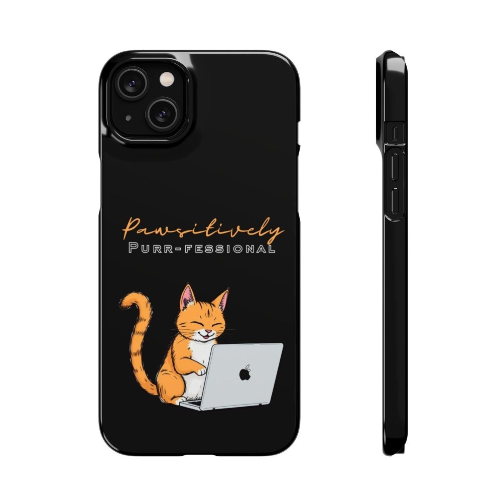 Pawsitively Purr fessional Phone Case - Funny Cat Snap Cover - Love From Snowy Shop