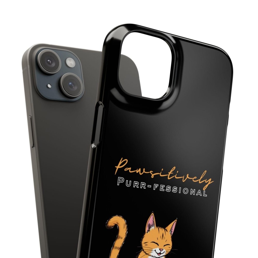 Pawsitively Purr fessional Phone Case - Funny Cat Snap Cover - Love From Snowy Shop