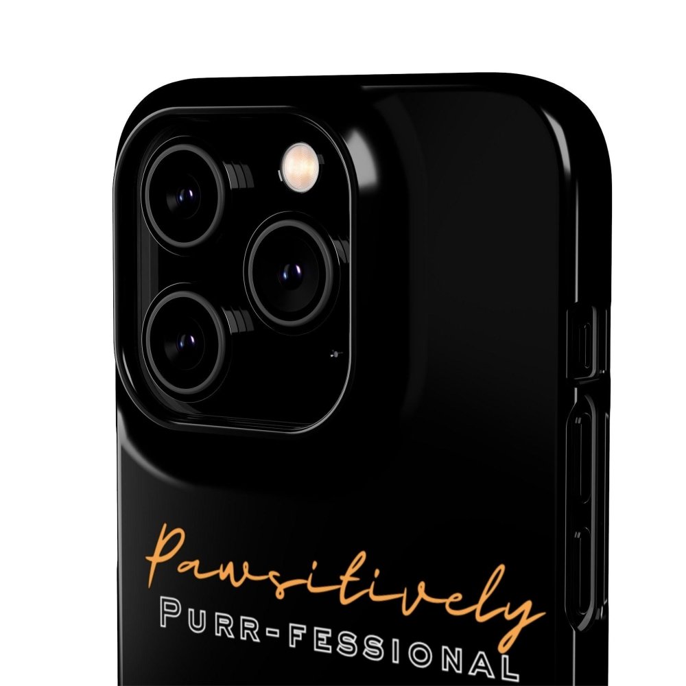 Pawsitively Purr fessional Phone Case - Funny Cat Snap Cover - Love From Snowy Shop