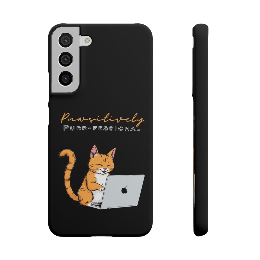 Pawsitively Purr fessional Phone Case - Funny Cat Snap Cover - Love From Snowy Shop