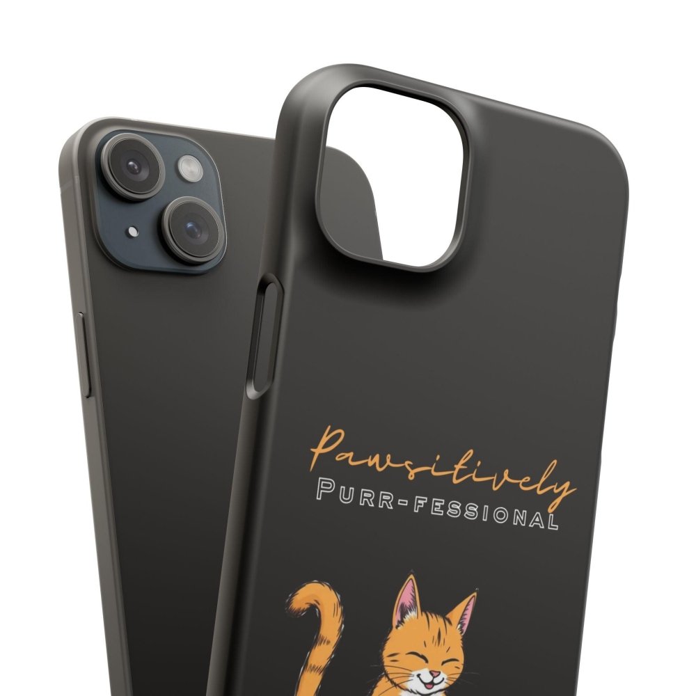 Pawsitively Purr fessional Phone Case - Funny Cat Snap Cover - Love From Snowy Shop