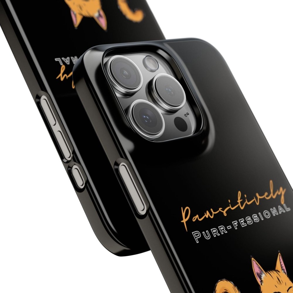 Pawsitively Purr fessional Phone Case - Funny Cat Snap Cover - Love From Snowy Shop