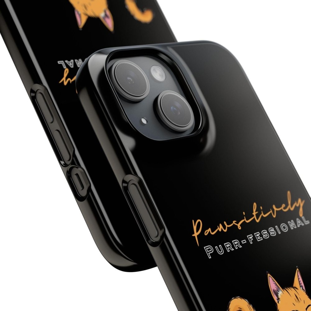 Pawsitively Purr fessional Phone Case - Funny Cat Snap Cover - Love From Snowy Shop