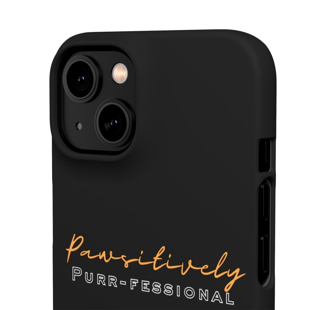 Pawsitively Purr fessional Phone Case - Funny Cat Snap Cover - Love From Snowy Shop