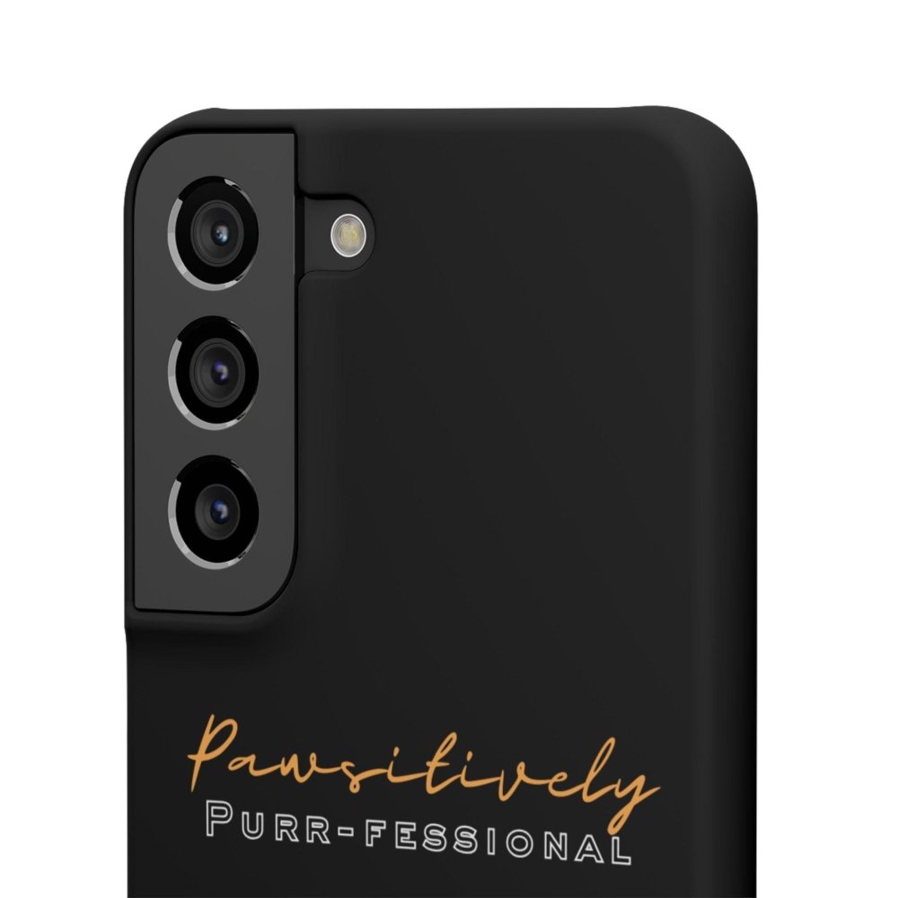 Pawsitively Purr fessional Phone Case - Funny Cat Snap Cover - Love From Snowy Shop