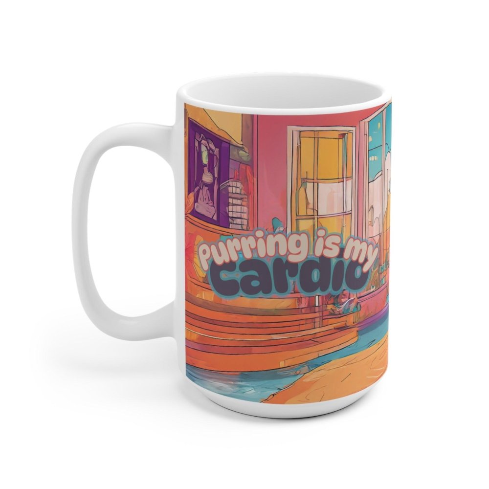 Purring Is My Cardio Cat Mug - Cute Funny Gift for Cat Lover - Love From Snowy Shop
