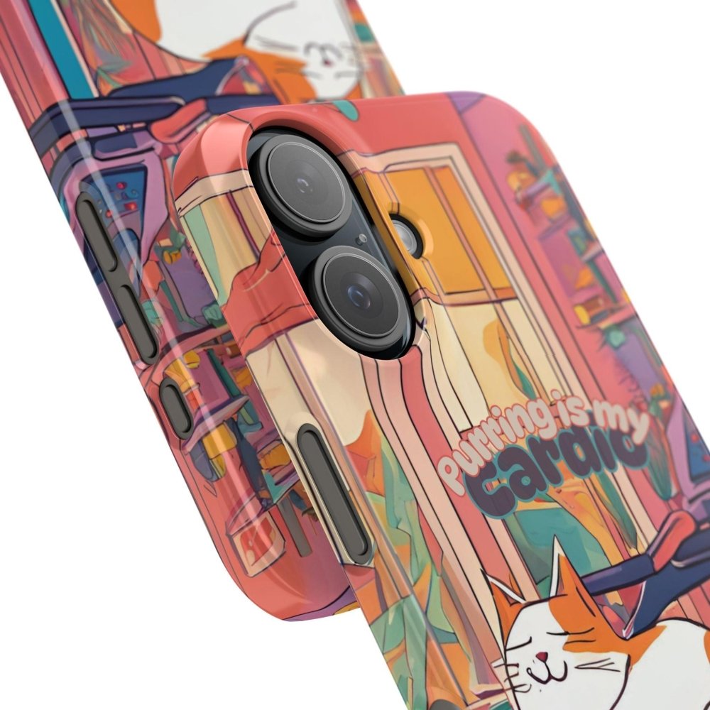 Purring Is My Cardio Phone Case – Funny Cat Snap Cover - Love From Snowy Shop