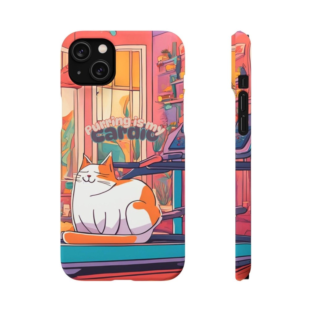Purring Is My Cardio Phone Case – Funny Cat Snap Cover - Love From Snowy Shop