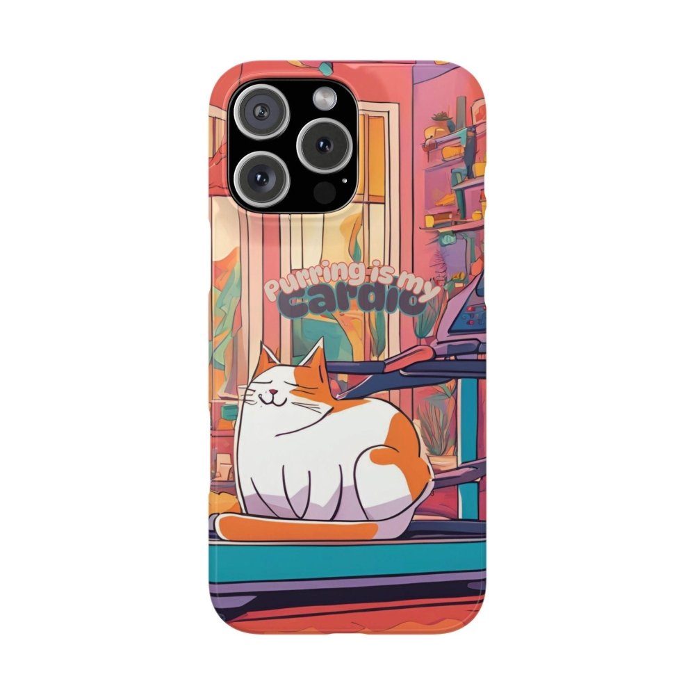 Purring Is My Cardio Phone Case – Funny Cat Snap Cover - Love From Snowy Shop